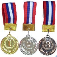 Медаль 2 место (d-6 см, лента триколор в комплекте) F11742