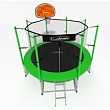 Батут с баскетбольным кольцом I-JUMP BASKET 6ft зеленый